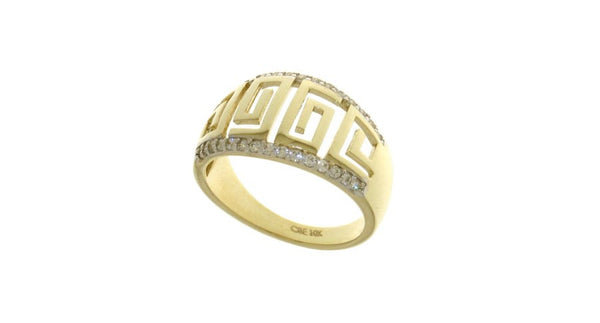 Bague Cubique En Zircone - Or Jaune 10 Carats, Taille 7, 3 Pierres émeraude, Occasion Excellente