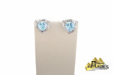 Ensemble sky blue topaz trillion
