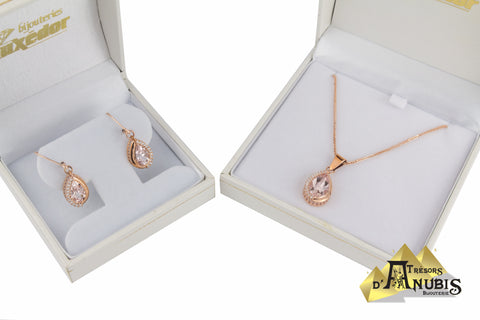Ensemble Morganite Poire Brésil